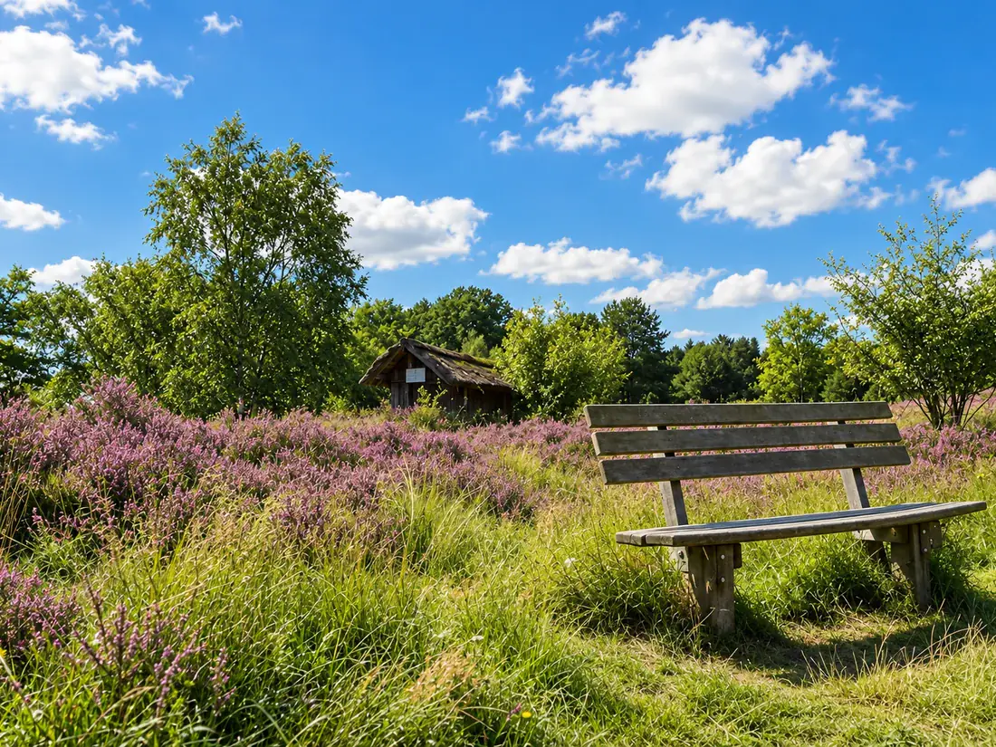 Blühende Lüneburger Heide bei Bad Bevensen